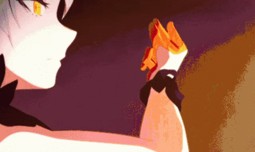 Pixelated Girl With Glove GIF