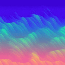 Pixelated Gradient Color Waves GIF