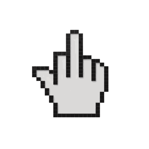 Pixelated Hand Giving Middle Finger Sticker