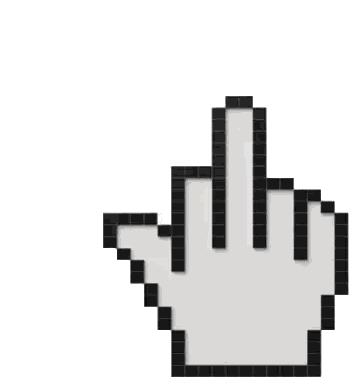 Pixelated Hand Giving Middle Finger Sticker