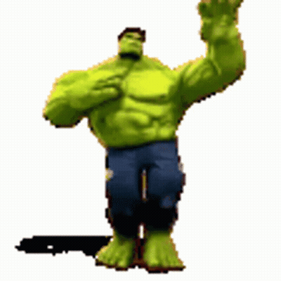 Pixelated Hulk Dancing GIF