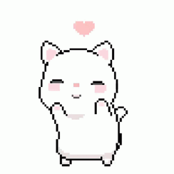 Pixelated Kitty Energetic Dance GIF