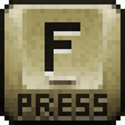 Pixelated Letter F Press GIF