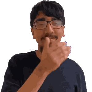 Pixelated Man In Glasses And Black Shirt Sticker