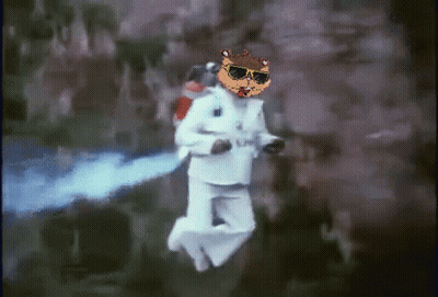 Pixelated Man In White Suit And Sunglasses GIF
