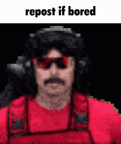 Pixelated Man Repost If Bored GIF