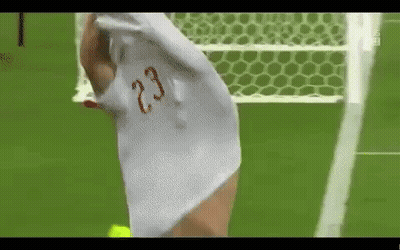 Pixelated Man Running With Olympics Logo GIF