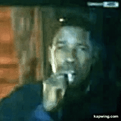 Pixelated Man Smoking Cigarette GIF