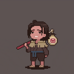 Pixelated Man Throwing Up GIF