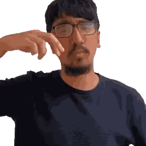 Pixelated Man Wearing Glasses And Beard Sticker