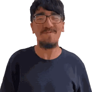 Pixelated Man Wearing Glasses Sticker