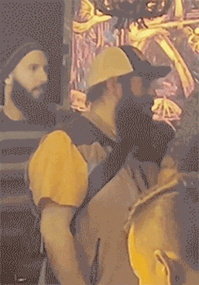 Pixelated Man With Beard and Hat