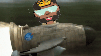Pixelated Man With Crown GIF