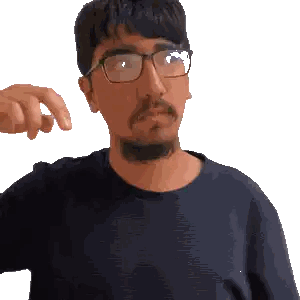 Pixelated Man With Glasses And Black Shirt Sticker