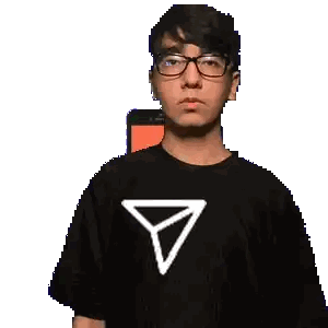 Pixelated Man With Glasses And Triangle Sticker