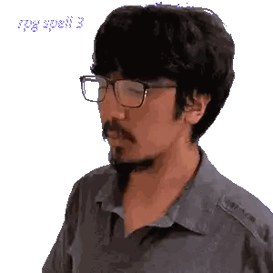 Pixelated Man With Glasses Sticker