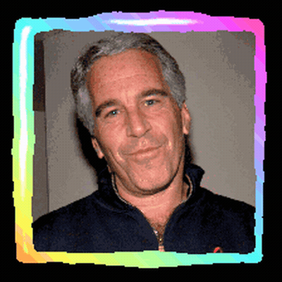 Pixelated Man With Gray Hair And Blue Jacket GIF