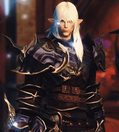 Pixelated Man With Long White Hair GIF