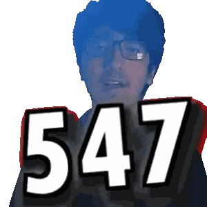 Pixelated Man With Number 547 Sticker