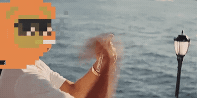 Pixelated Man With Sunglasses And Cigarette GIF