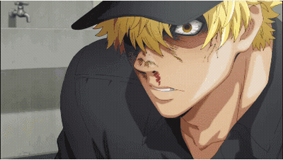 Pixelated Man With Yellow Hair GIF