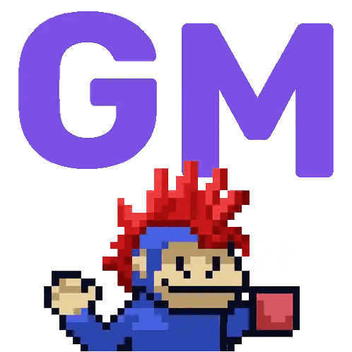 Pixelated Monkey With Red Hair Holding Red Cup Sticker