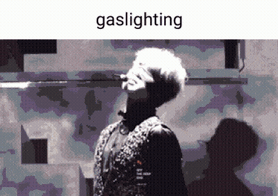 Pixelated Person Gaslighting GIF