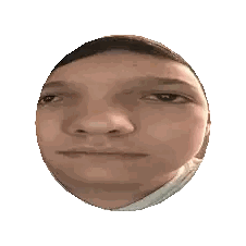 Pixelated Person's Face In Circle Sticker