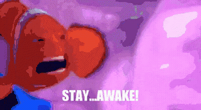 Pixelated Person Screaming Stay Awake GIF