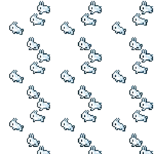 Pixelated Rabbits Pattern Sticker
