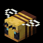 Pixelated Rectangle Bee GIF