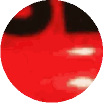 Pixelated Red Circle With White Border Sticker