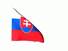 Pixelated Slovakia Flag Waving  GIF