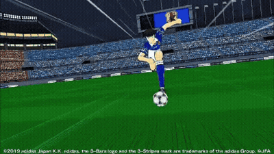 Pixelated Soccer Player Kicking Ball GIF
