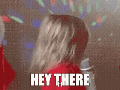 Pixelated Woman Saying Hey There GIF