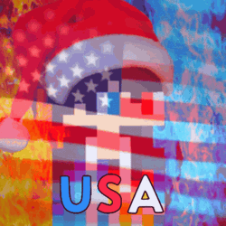 Pixelated Woman Usa GIF