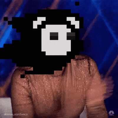 Pixelated Woman With Question Mark GIF