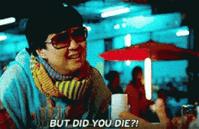 Pixelated Woman With Sunglasses And Scarf Says But Did You Die GIF