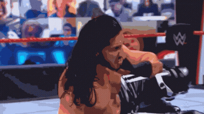 Pixelated Wrestling Match With Letter W GIF