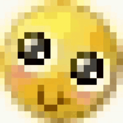 Pixelated Yellow Smiley Face GIF