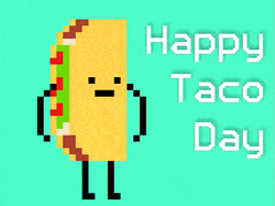 Pixilated Dancing Taco Tuesday GIF