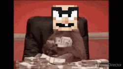 Pixilated Monkey Holding Funny Money GIF