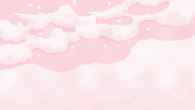 Pixxy MC Pink Background White Clouds GIF