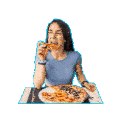 Pizza Eating Pizza Sticker GIF