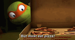 Pizza Time Teenage Mutant Ninja Turtle Must Eat Pizza GIF