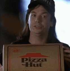 Pizza Time Wayne Smiling GIF