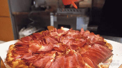 Pizza With Meat Made In Animatica GIF