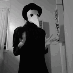 Plague Doctor Hand Shaking GIF