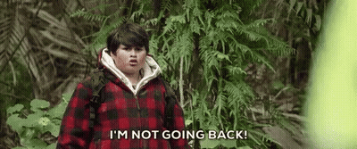 Plaid Jacket Boy Says I'm Not Going Back GIF