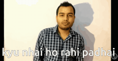 Plaid Shirt Man Kyu Nhau Ho Rahi Padhai GIF